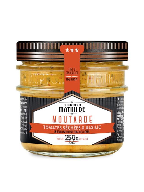 Moutarde aux Tomates Séchées et Basilic - 250g