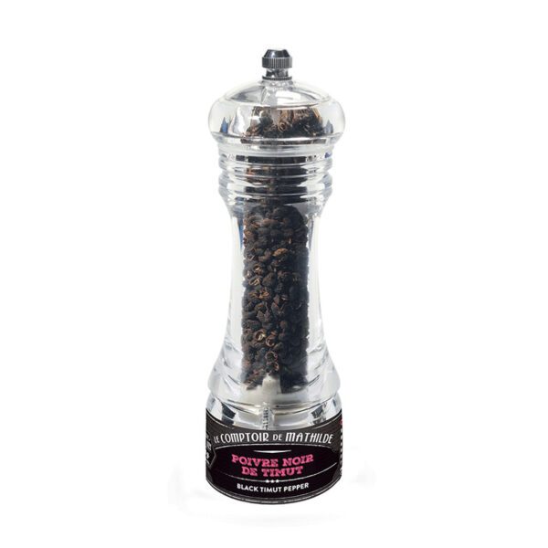 Poivre Noir de Timut du Népal - Mini Moulin - 10g
