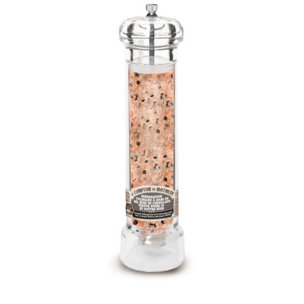 Préparation Culinaire - Sel Rose de l'Himalaya, Truffe Noire 1% et Poivre Noir - Moulin XL - 450g