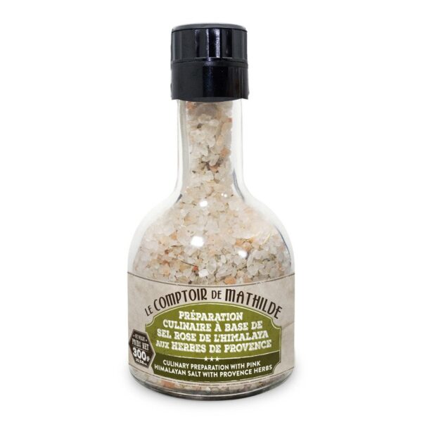 DATE COURTE - Préparation Culinaire - Sel Rose de l'Himalaya aux Herbes de Provence - Empilable - 300g