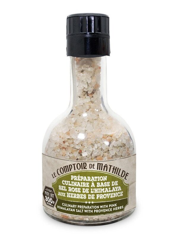 DATE COURTE - Préparation Culinaire - Sel Rose de l'Himalaya aux Herbes de Provence - Empilable - 300g
