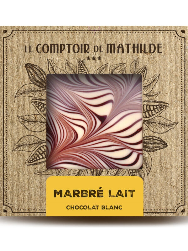 Marbré Lait - Tablette Chocolat Blanc- 80g