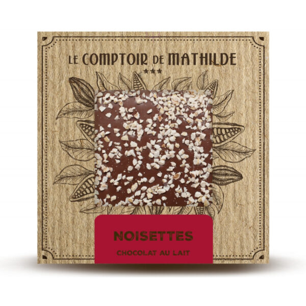 Date Courte - Noisettes Caramélisées - Tablette Chocolat au Lait - 80g