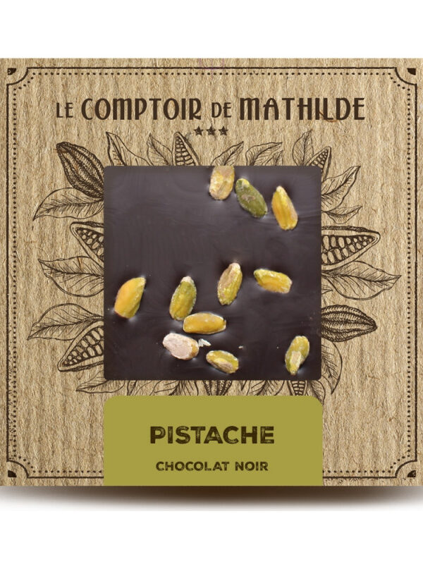 Pistache - Tablette Chocolat Noir - 80g